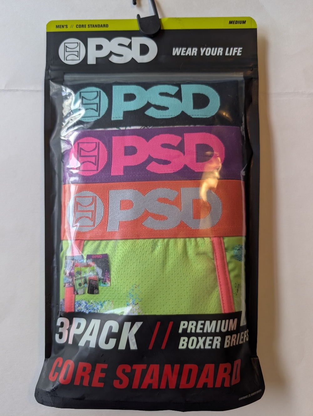 PSD Wear Your Life Boxer Briefs Money Hype 3 Pack Mens Medium